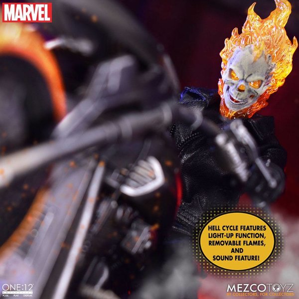 Ghost Rider Actionfigur & Fahrzeug mit Sound  1/12 Ghost Rider & Hell Cycle