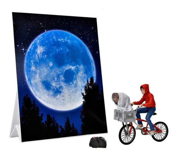 E.T. - Der Außerirdische Actionfigur Elliott & E.T. on Bicycle 13 cm